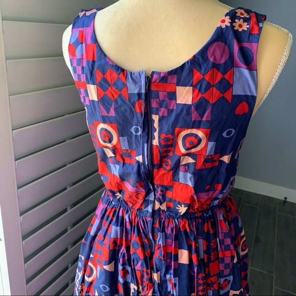 MODCLOTH COLORFUL SLEEVELESS DRESS SIZE M - Picture 3 of 8